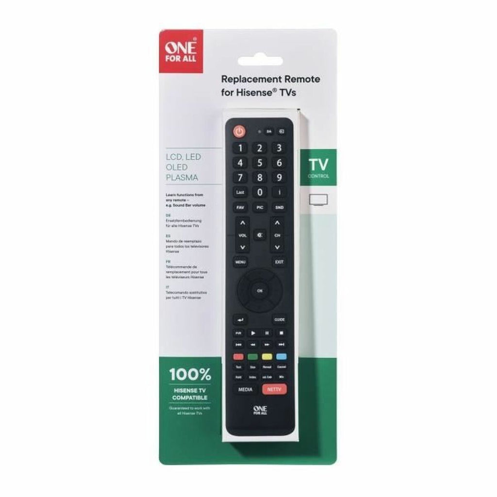 Hisense Universal Remote Control One For All Black