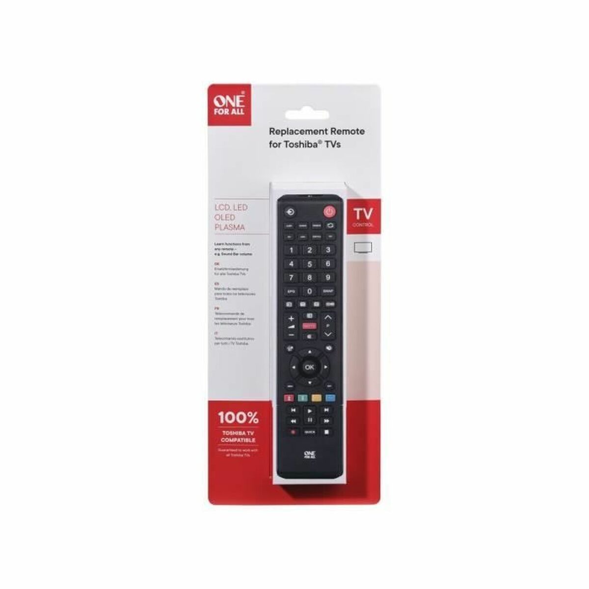 Universal Remote Control One For All Black